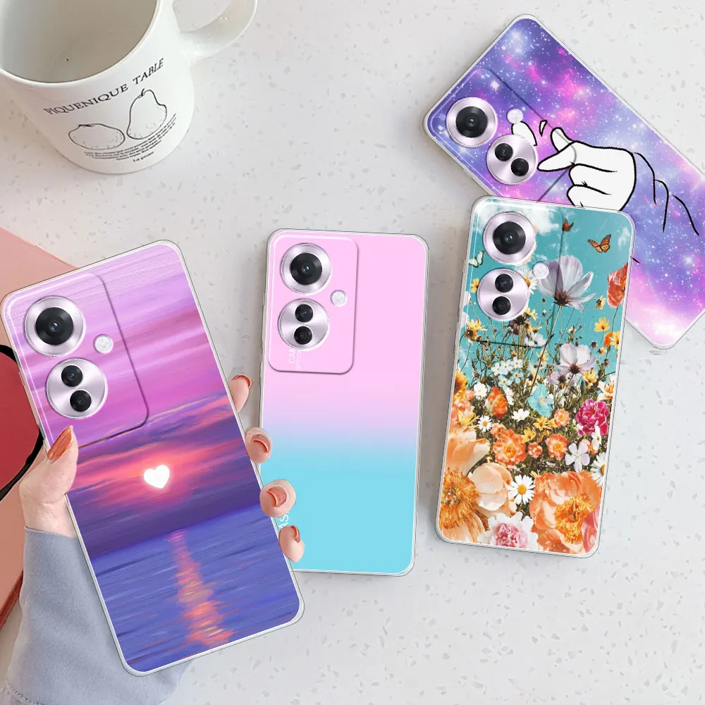 Cover IVoler 3 In 1 Per OPPO Reno11 F 5G: Custodia Trasparente Antiurdo + 2 Pellicole Vetro Temperato, Protezione 360° - 2