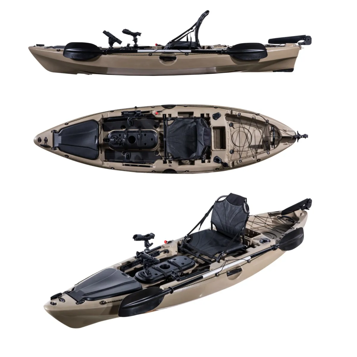 Single Seat Sit-On-Top Fishing Kayak with Paddle 5