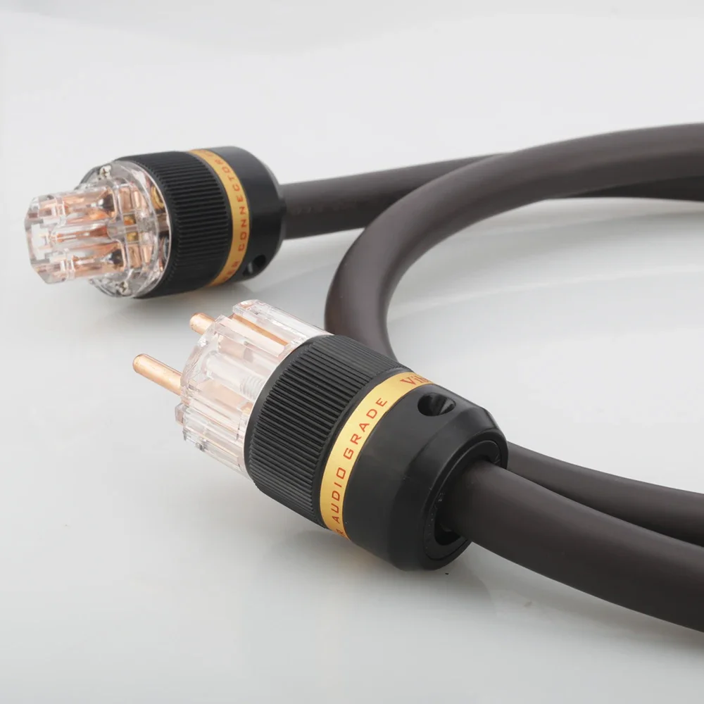 Hi-End Viborg VP1606 Power Cable 6mm Square AC Audio Grade Pure Copper Schuko Plug OFC RISR EU Schuko