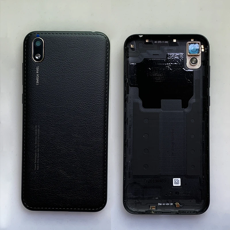 Huawei Y5 2019 후면 배터리 케이스 후면 하우징 커버, 후면 배터리 문짝 커버, 카메라 렌즈 포함, 5.71 인치