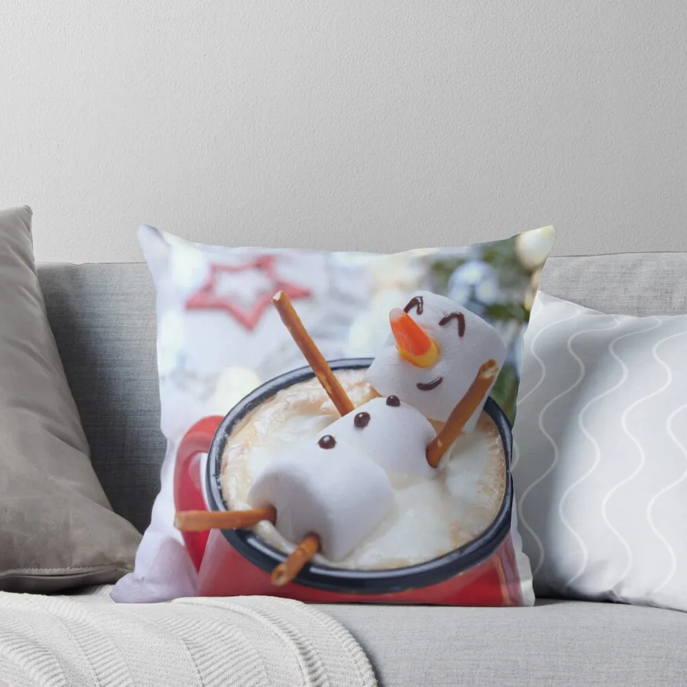 

Marshmallow Snowman Throw Pillow Cushion Cover Set Throw Pillow Covers