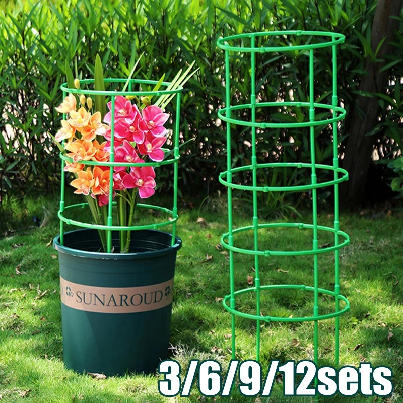 Plant Support Pile Garden Semicircle Flower Stand Cage Plant Grow Fixing Rod Vine Climbing Bracket Stake Holder Bonsai Tool