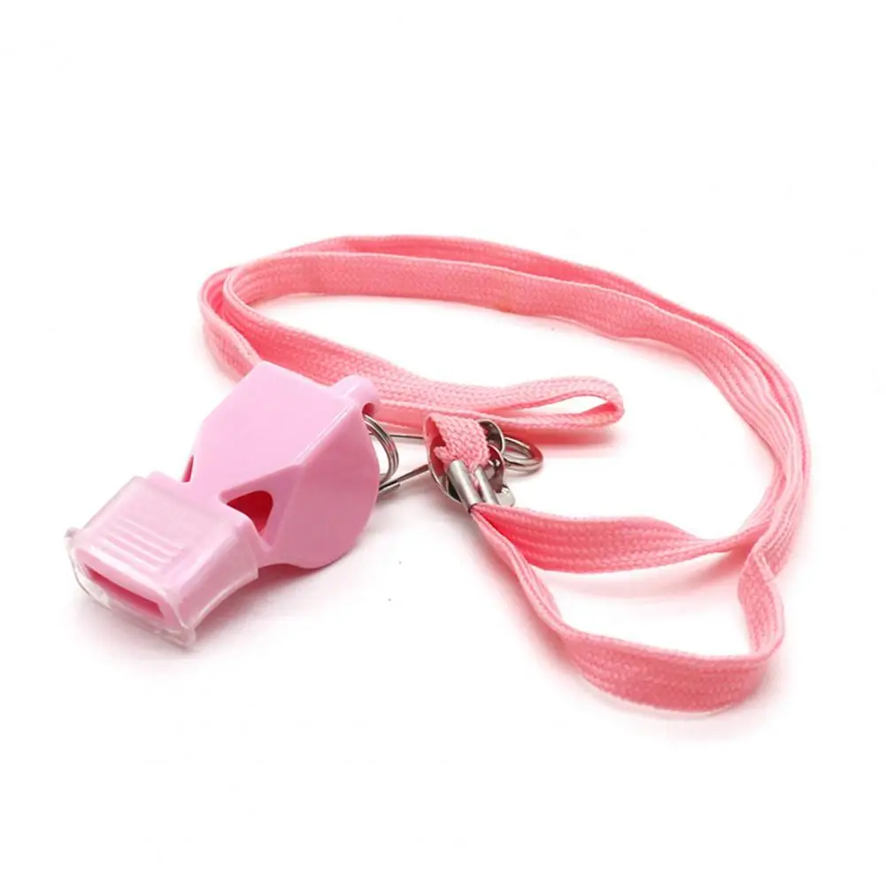 Whistle with Lanyard And Mouth Grip Plastic Sports Whistle Loud Crisp Sound for Coaches Referees Training Camping Emerge