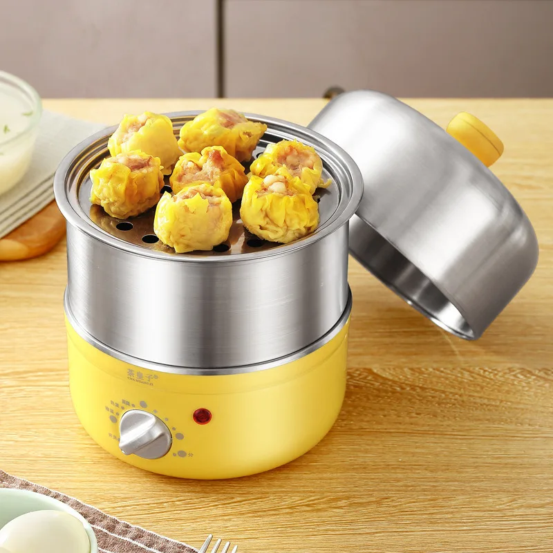 Home double-layer egg steamer all stainless steel multi-function egg steamer timed egg steamer egg steamer 4