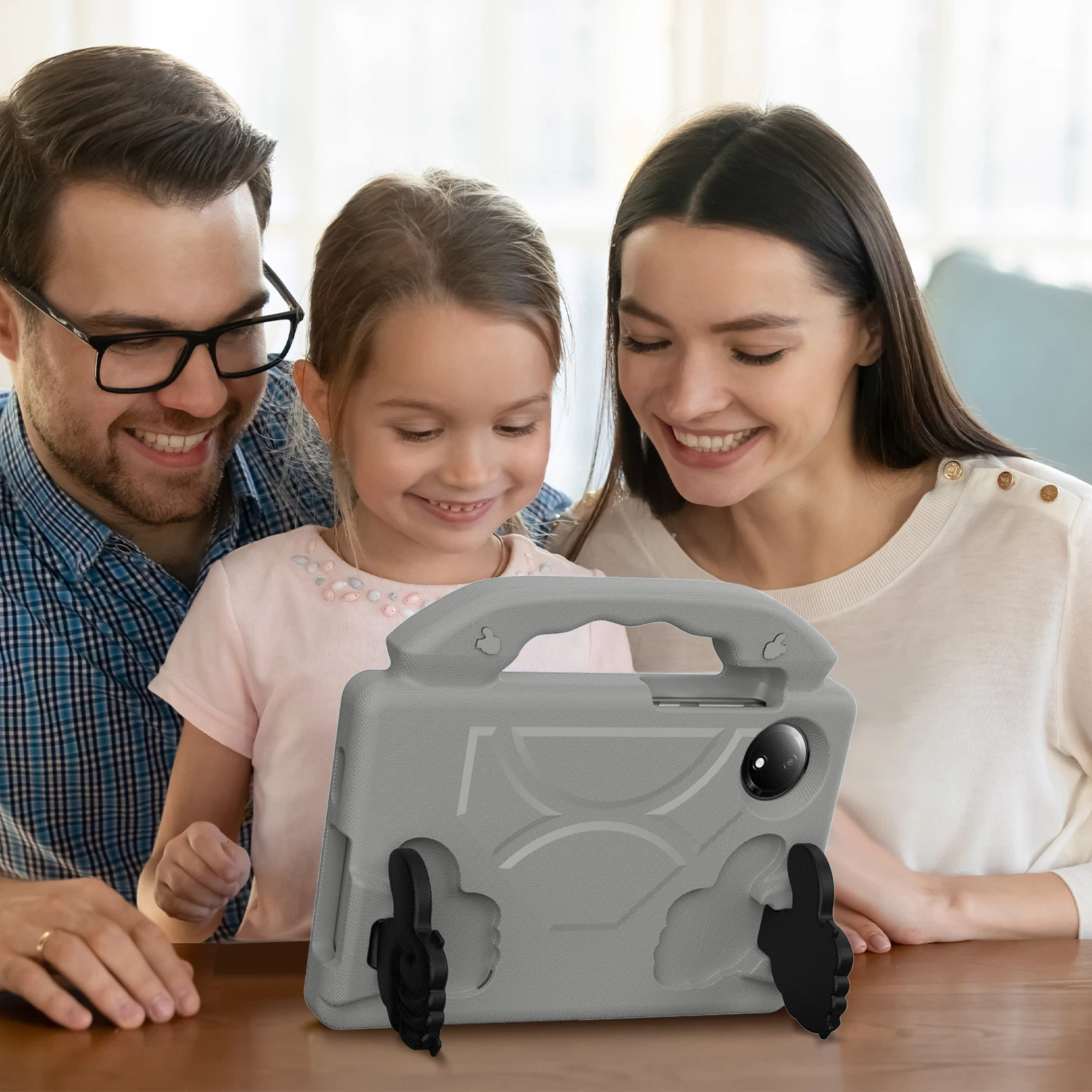 Durable Kids EVA Tablet Stand Case with Handle and Adjustable Viewing Angles