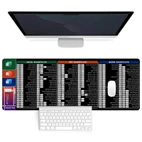 Shortcut Key Mouse Pad Desk Pad EXCEL/PPT/WORD Shortcut Key 8.3X10.2inch Keyboard Mouse Pad, Living Room Bedroom 3D Gaming Mouse 2