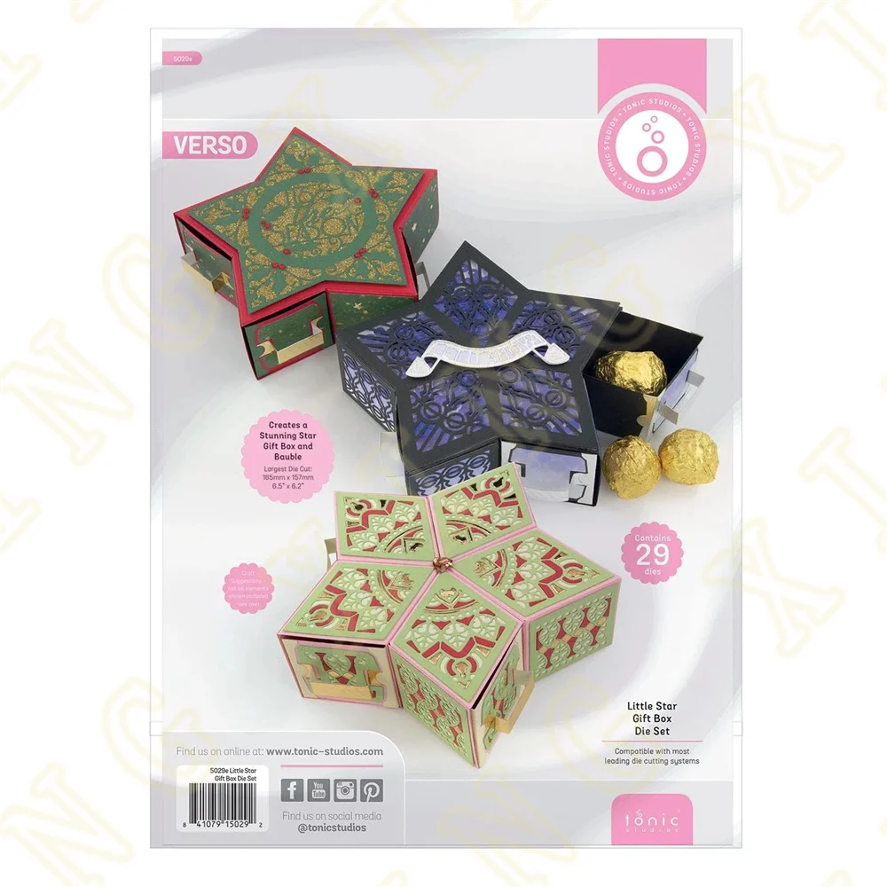 

Новинка 2023 г., Новогодняя Подарочная коробка с маленькой звездой, набор для высечки, металлические высечки, декоративный трафарет, тисненый шаблон, Лидер продаж