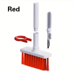 5 - In - 1 Multifunctional Keyboard Cleaning Kit with Keycap Puller and Brush (Red)