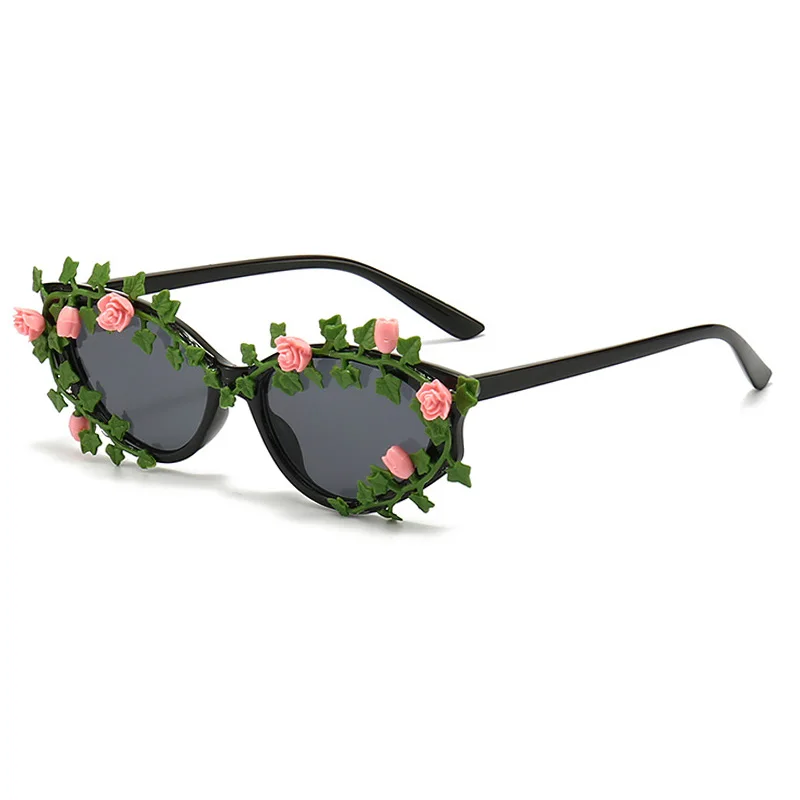 

Flower Cat Eye Sunglasses Women Fashion Small Frames Punk Sun Glasses Female Brand Design Retro Shades Eyewear UV400 Oculos