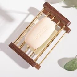 Soap Holder Soap Holder Soap Box Soap Dish Toilet Rack Bathroom Storage Rack Desktop Copper Double-Layer Creative