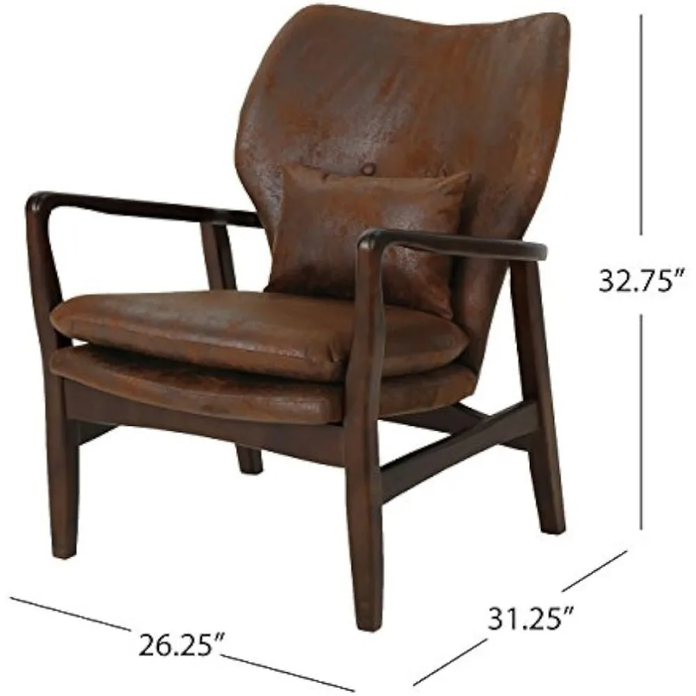 Folding Lounge Chair Christopher Knight Home Haddie Mid Century Modern Fabric Club Chair 31.25D x 26.25W x 32.75H Inch