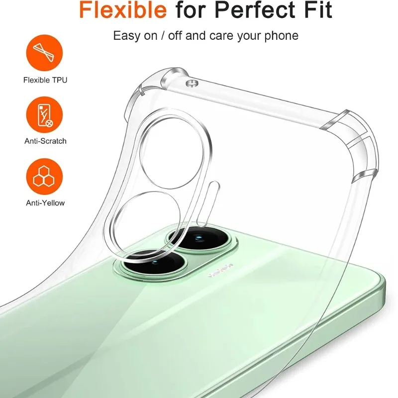 Airbag Soft Silicone Shockproof Transparent TPU Phone Case - Clear Bumper Cover
