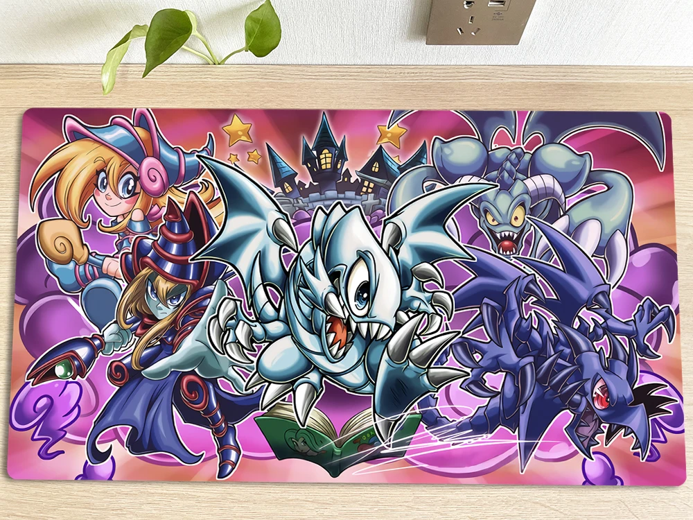 YuGiOh Playmat Toon Dark Magician Girl TCG CCG Mat Trading Card Game Mat Table Desk Rubber Mousepad Mouse Pad Free Bag