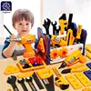 Children Pretend Play Repair Tools Play Game 2 In 1 DIY Toolbox Chair Toy Plastic Construction Screw Tools Toys for Boys Gifts 3