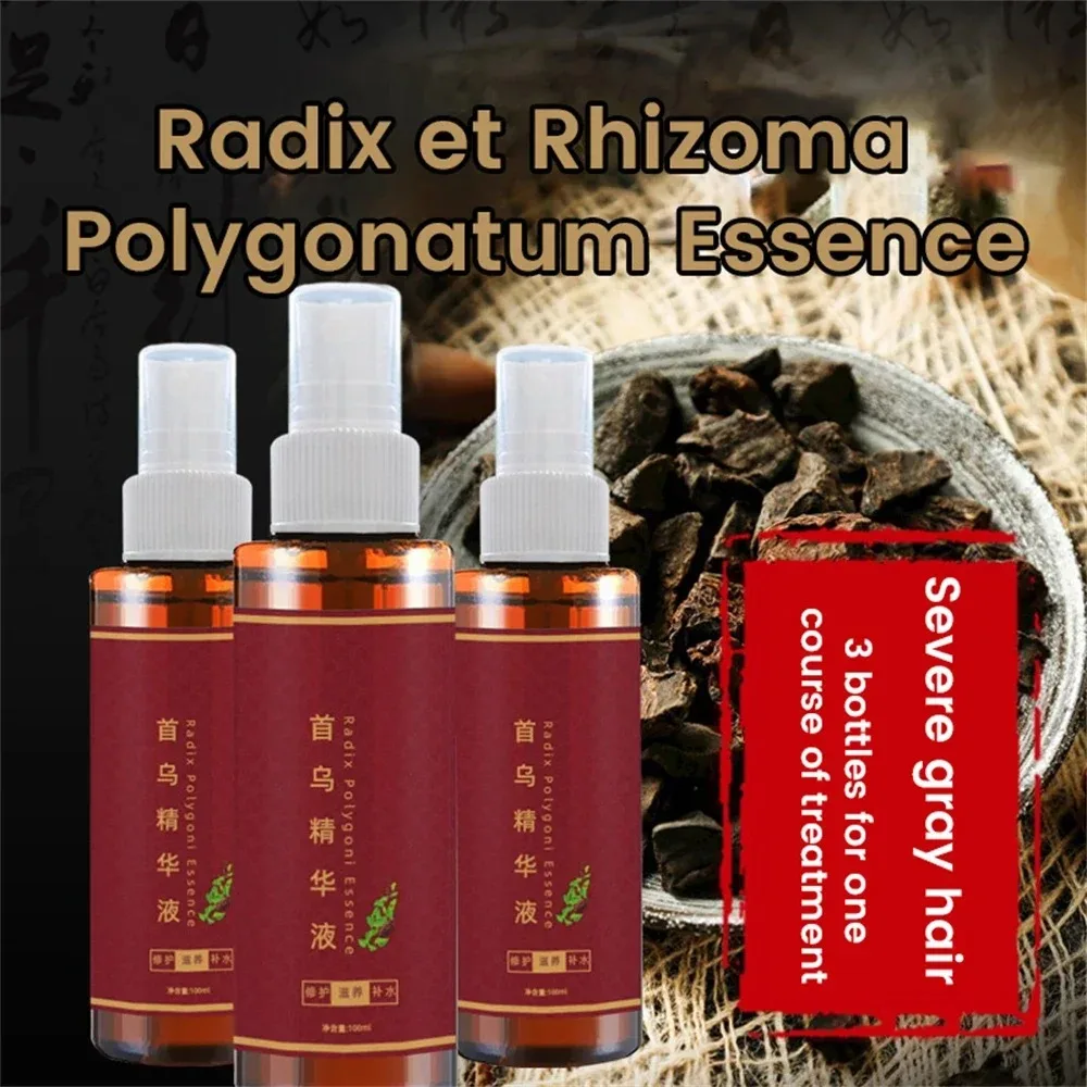 1PCS Gray White Hair Treatment Spray White To Black Natural Darkening Color Repair Shampoo Anti Loss Hair Care Essence Women Men