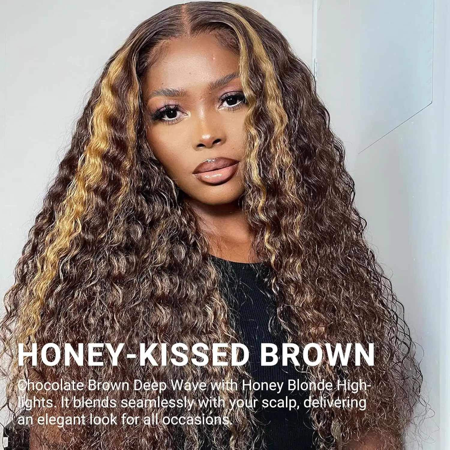 Ombre Lace Front Wig Human Hair 4/27 Highlight Wig 13x4 Deep Wave Lace Front Wigs Human Hair Pre Plucked 200% Density 26 Inch