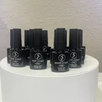 10ml mix 12pcs/box top coat base coat each 6pcs with long lasting strengthen bling nail gel top and base coat nail polish 1