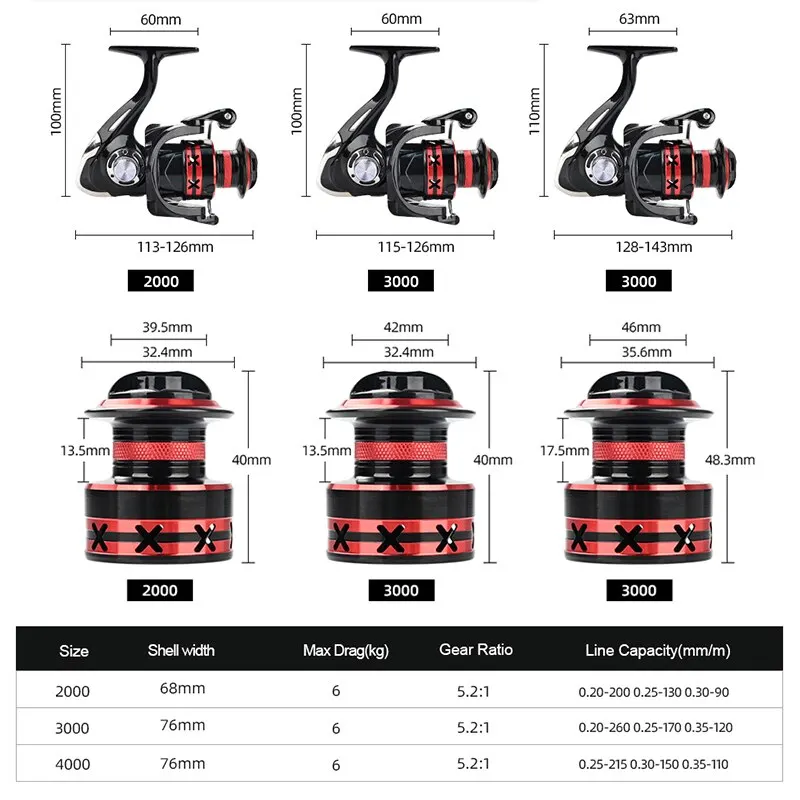 New MEREDITH Fishing Reel Spinning Reel 2000-4000 Metal Spare Spool Saltwater Reel Fishing Accessories Carp Reel Fishing Tools 2