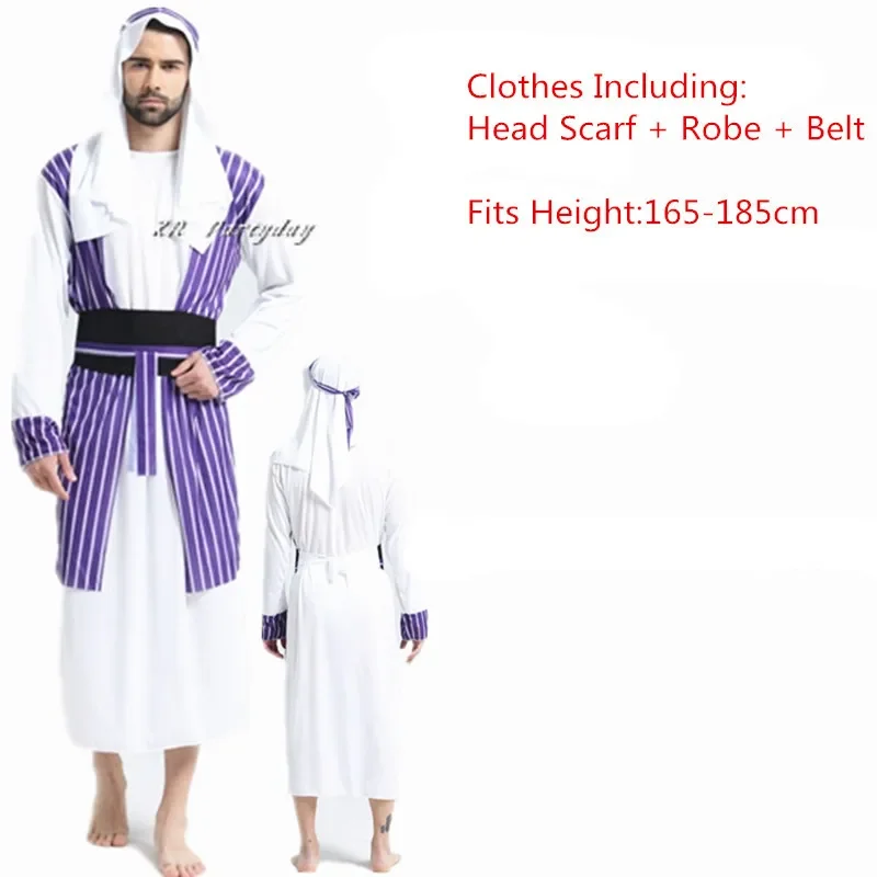 Men Arab Middle East Cosplay Robe Adult Clothes Carnival Role Play Fancy Dress Party Decoration halloween costume for Women