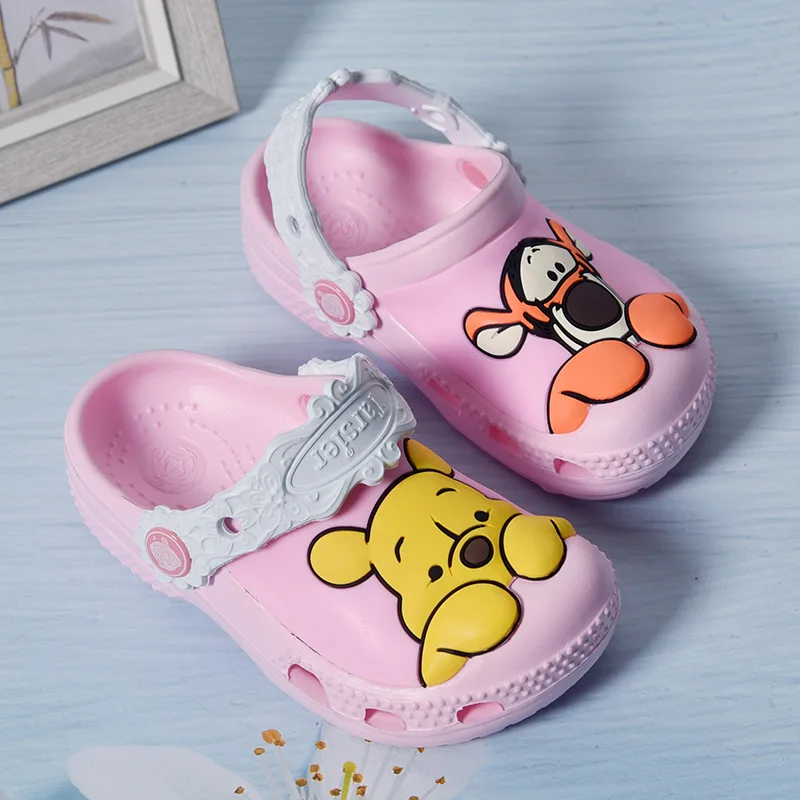 Disney Girls Summer Home Slippers Cartoon EVA Garden Shoes Spider-Man Frozen2 ElsaA Winnie The Pooh Children Beach Sandal Slides best children's shoes Children's Shoes