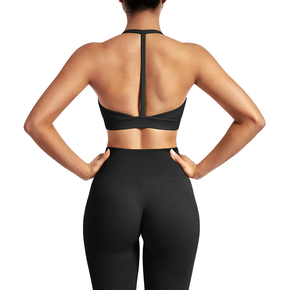 Sports Vest Sports Bra Women Padded Seamless Push Up Crop Top Bra Top Backless Bralette Backless Fitness Yoga New