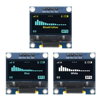 Modulo display OLED da 0,96 pollici Bianco/Blu/Giallo/DualColor SSD1315 128X64 4Pin IIC I2C Seriale 12864 Scheda schermo LCD per Arduino