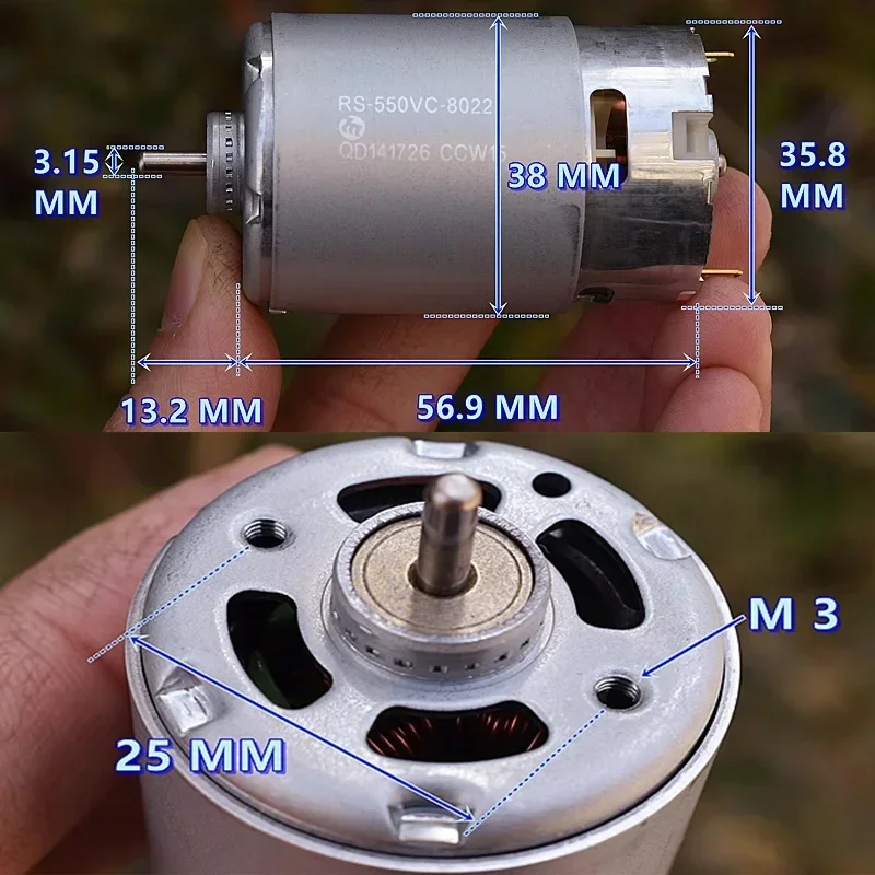 Moteur électrique MABUCHI RT-8B7WA-7022 DC18V 24V 36V haute vitesse puissance grand couple