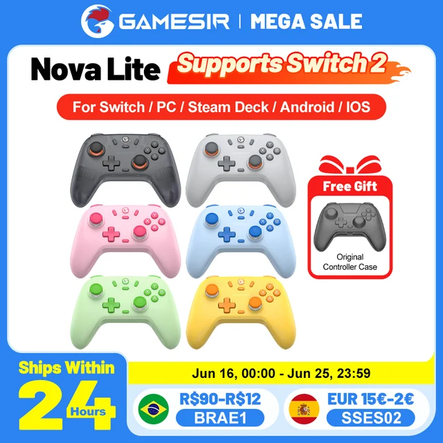 Gamesir Switch 2 Controller Gamepads PC Nova Lite Controle for Nintendo Switch 2/1 Steam Android iOS Phone Hall Effect Joystick 1 Gamesir Switch 2 Controller Gamepads PC Nova Lite Controle for Nintendo Switch 2/1 Steam Android iOS Phone Hall Effect Joystick 1