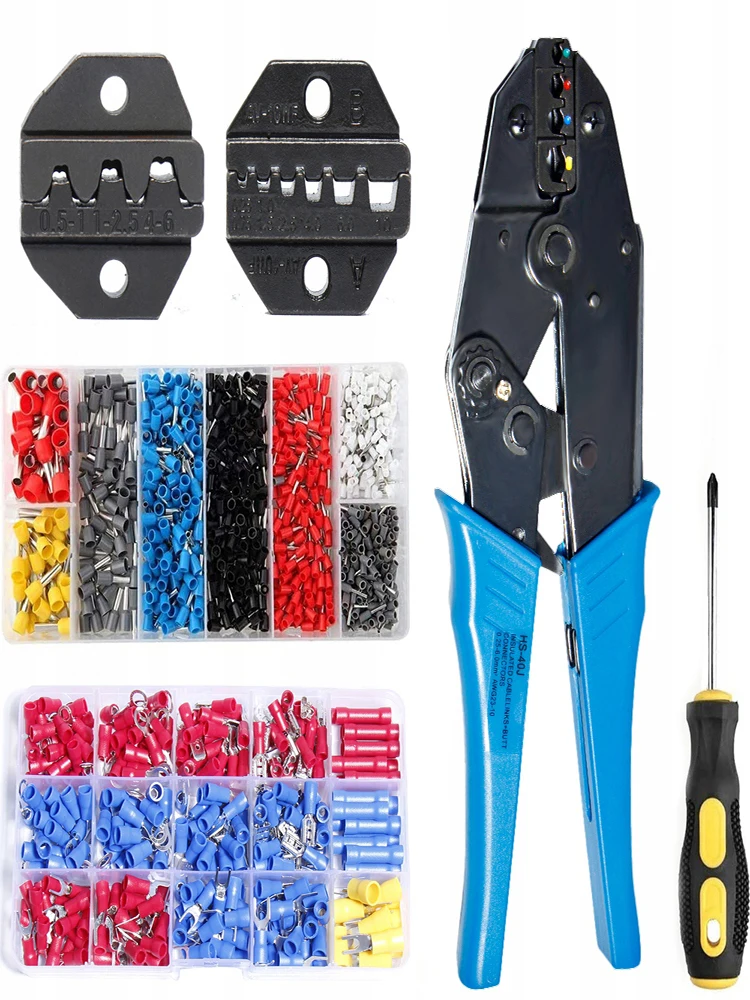 

Stripping Plier Tool Crimping Pliers Ferrule Sleeves Tubular Terminal Tools 40J 03BC 10WF Wire Crimper Household Electrical Sets