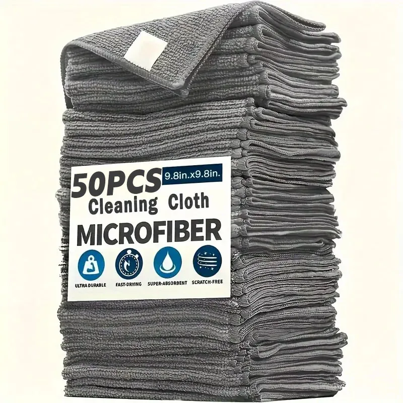 Ultra-Absorbent Lint-Free Reusable Microfiber Cleaning Towels