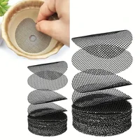 Tapis d'écran de trou de Pot de 50 pièces, écran de trou de Drainage rond pour empêcher la perte de sol, joint d'écran de Drainage des plantes, fournitures de jardinage 1