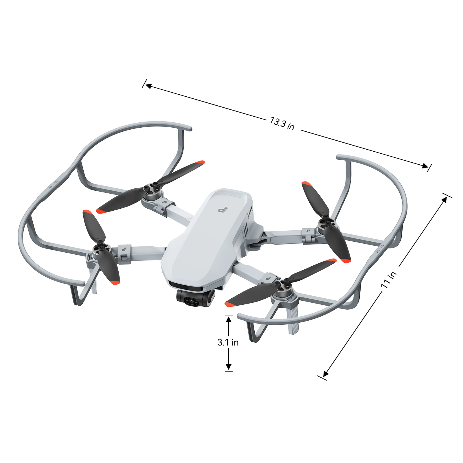 Achetez Protection d'Hélice Compatible Potensic ATOM LT SE 2 - Gris Clair, vue éclatée avec pièces détachées