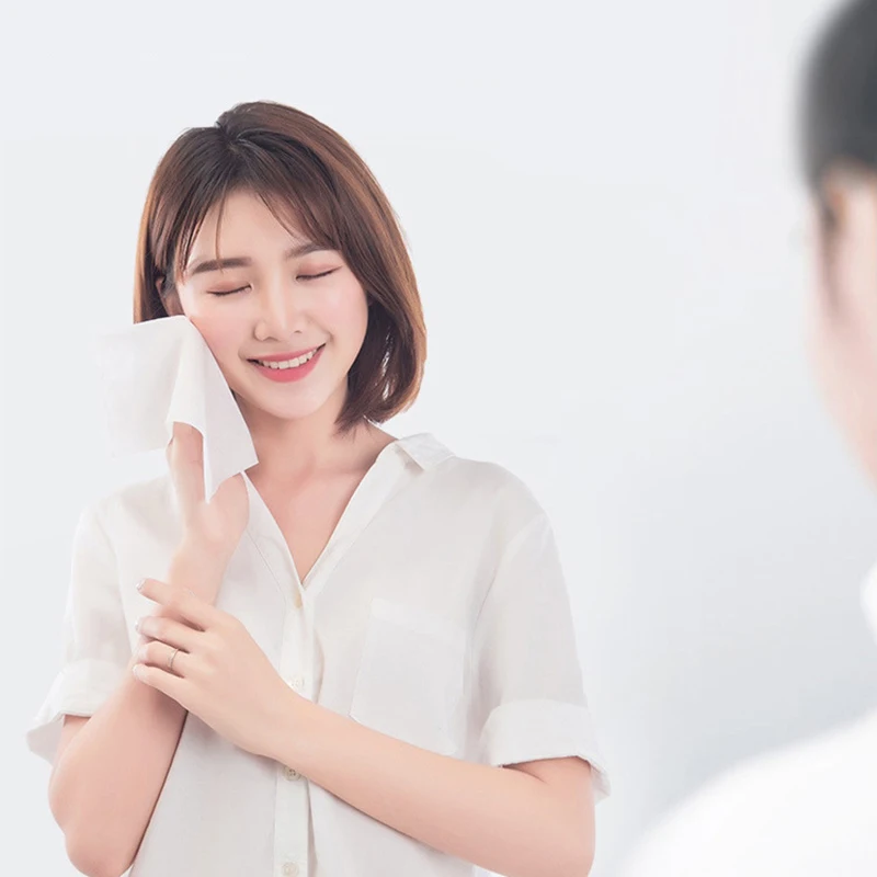 100pcs Disposable Towel Clean Face Towel Cotton Makeup Cleaning Facial Tissue Napkin Cleaning Wipes Wash Face