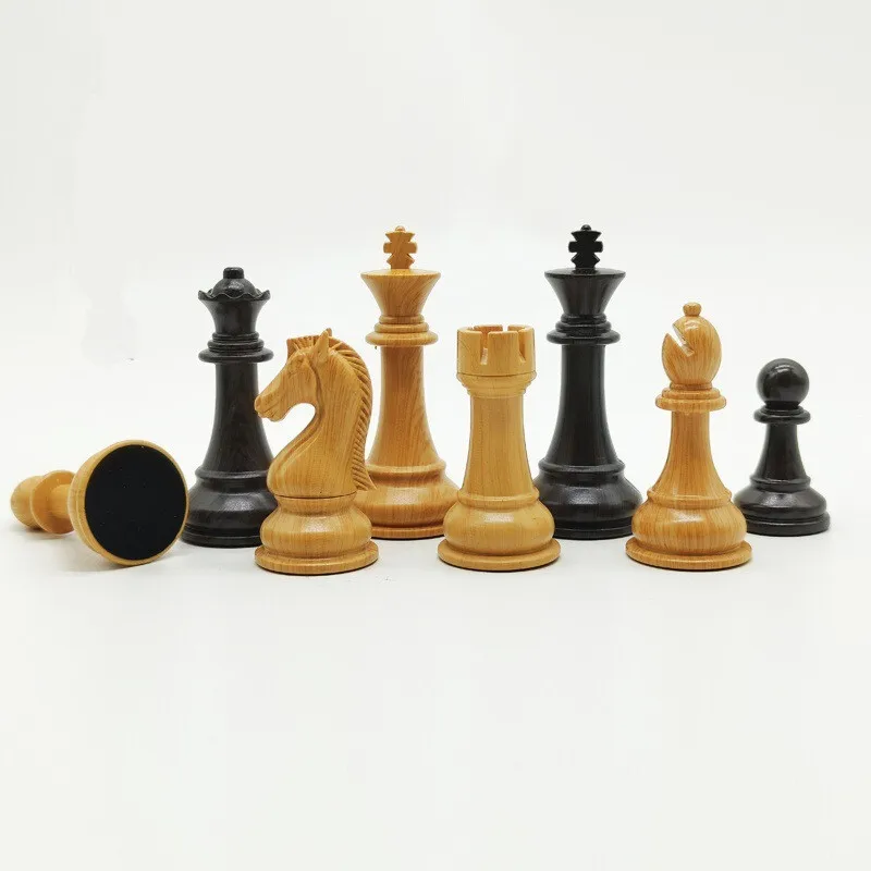 Chess Pieces Large Chess King Height 92mm Resin Wood Grain Weighted Competition Specific Staunton International