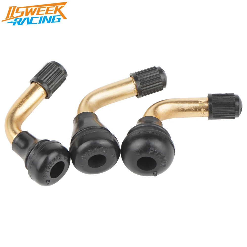 100PiecesPVR50PVR60PVR70SnapinRubberBase90DegreeTireValve