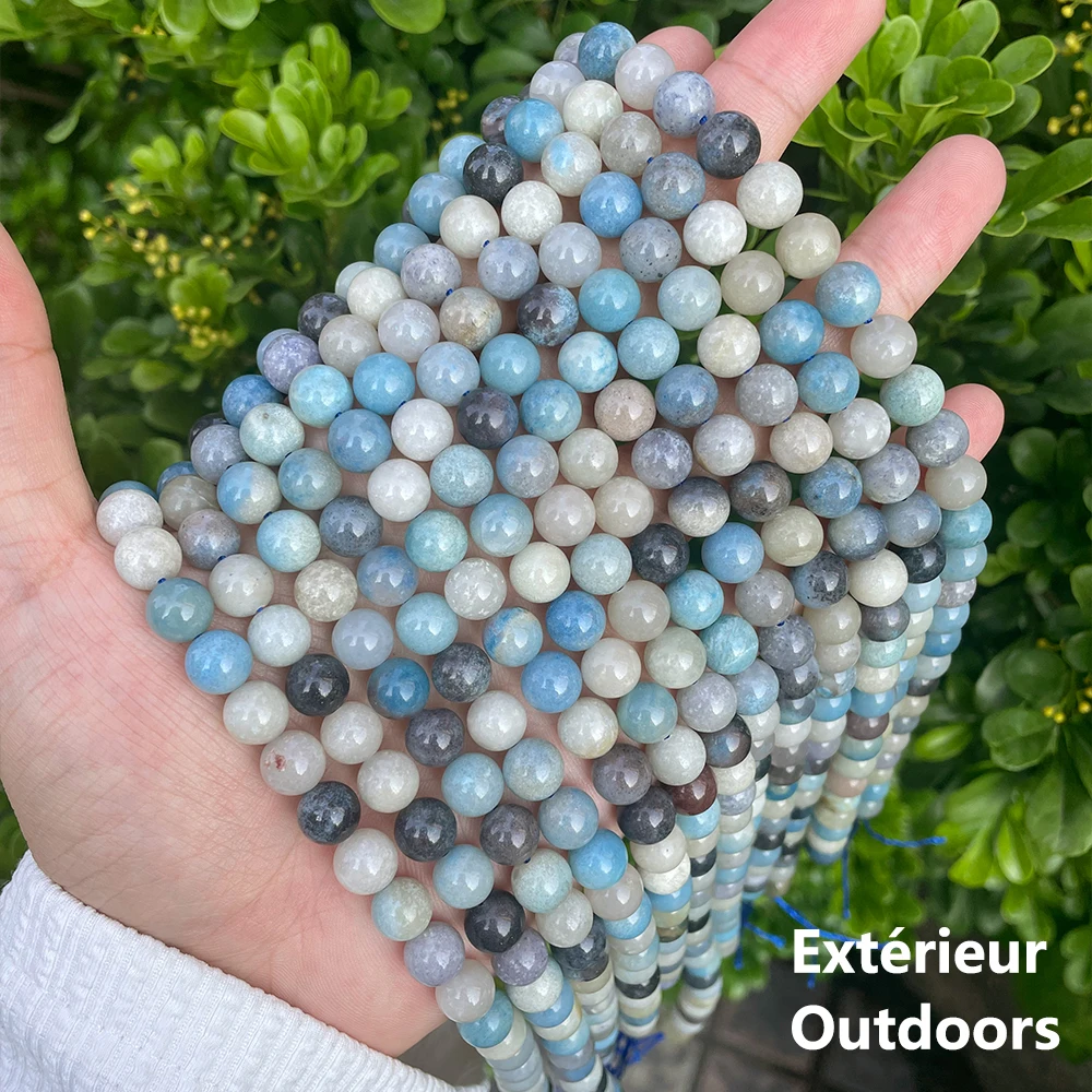 Rare Natural Blue Trolleite Healing Crystals Beads For Jewelry Making Bracelet Necklace Accessories 15'' 6mm 8mm 10mm 3