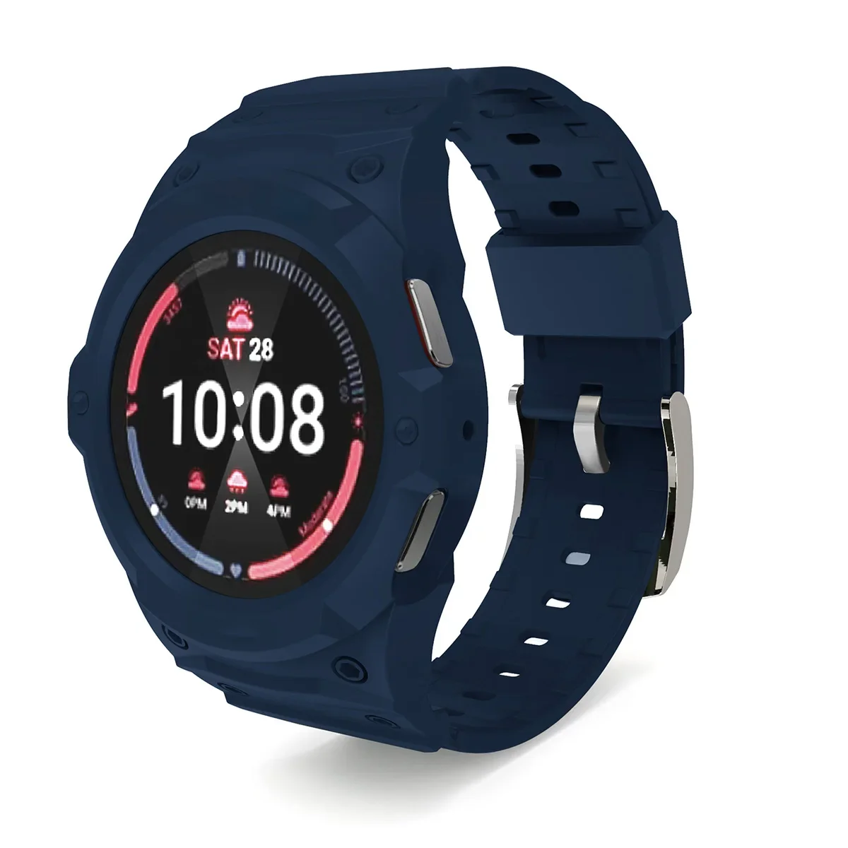 Silicone Sport Loop Band with PC Protective Case