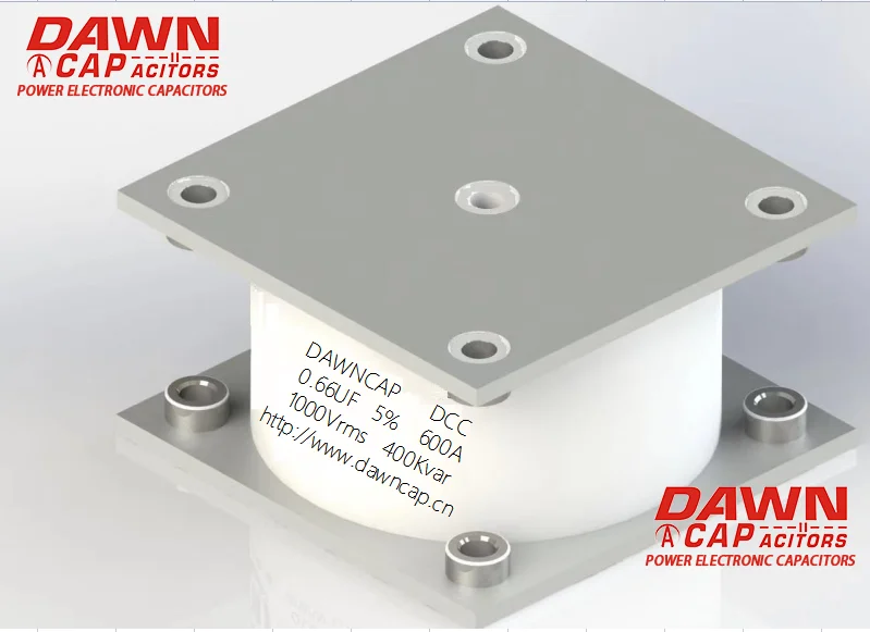 DAWNCAP  DCC-5H  0.66UF  1000V  600A  400KVAR  Water cooled large current  Big Current  Resonant  Capacitor  78*78*34MM