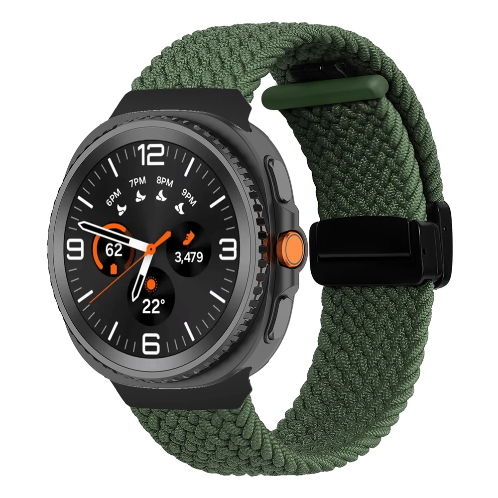 Magnetic Nylon Braided Sports Bracelet Strap - Enhanced Design