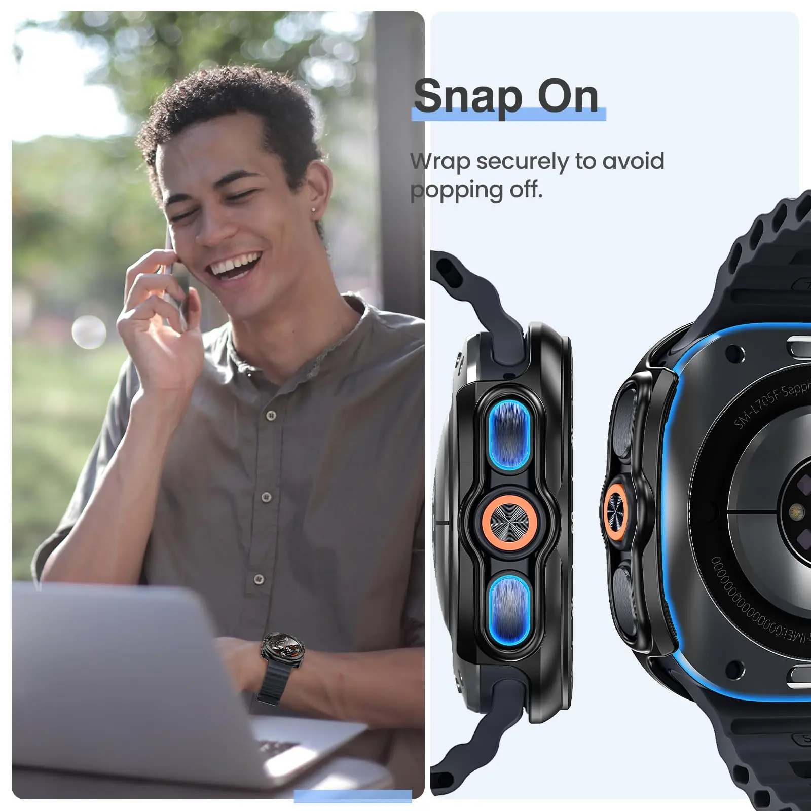 Premium Tempered Glass + PC Protective Case for Smartwatch - Ultra Durable Bumper Cover