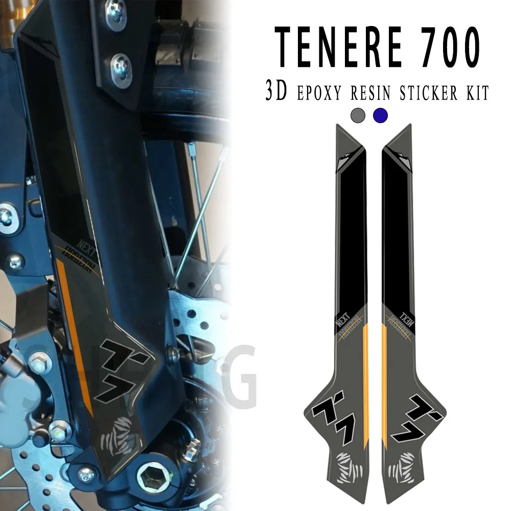 Tenere 700 2023 Accessories Motorcycle Front Fender Sticker 3D Epoxy Resin Sticker For Yamaha Tenere 700 2019-2023 self defense dagger shuriken resin moulds silicone weapon cat keychain molde de silicone para resina epoxi for epoxy molds craft