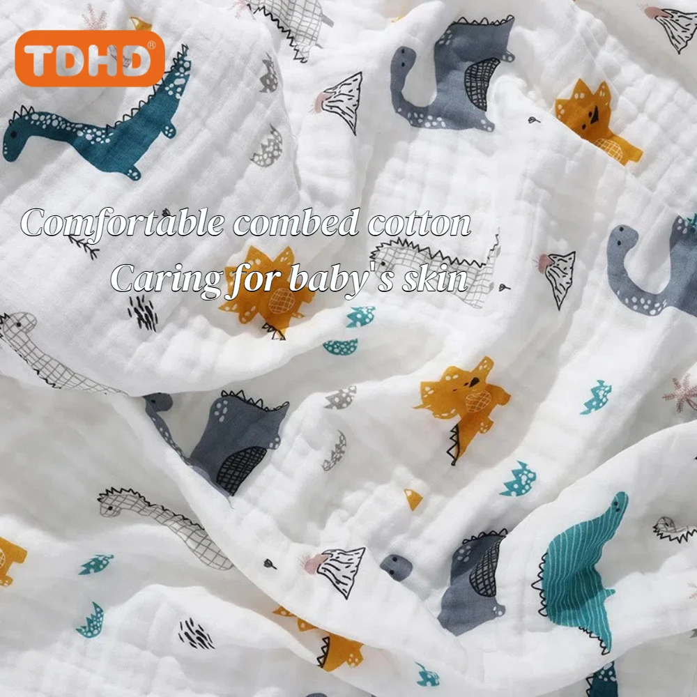 Cotton Blanket 6 Layers Baby Swaddle Bath Towel 110*110cm