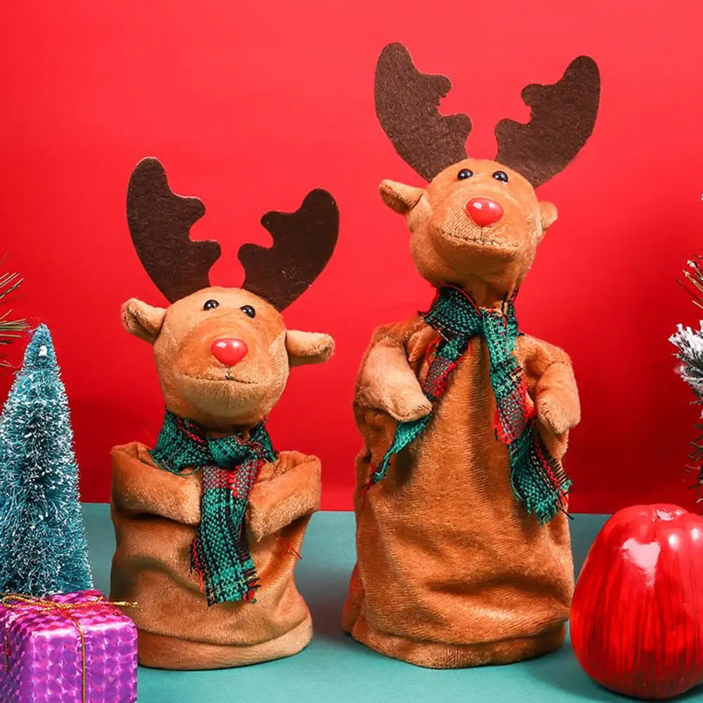 Electric Rotatable Christmas Elk Toy Swinging Singing Dancing Xmas Reindeer Deer Ornament Kids Family Friends Holiday Gift