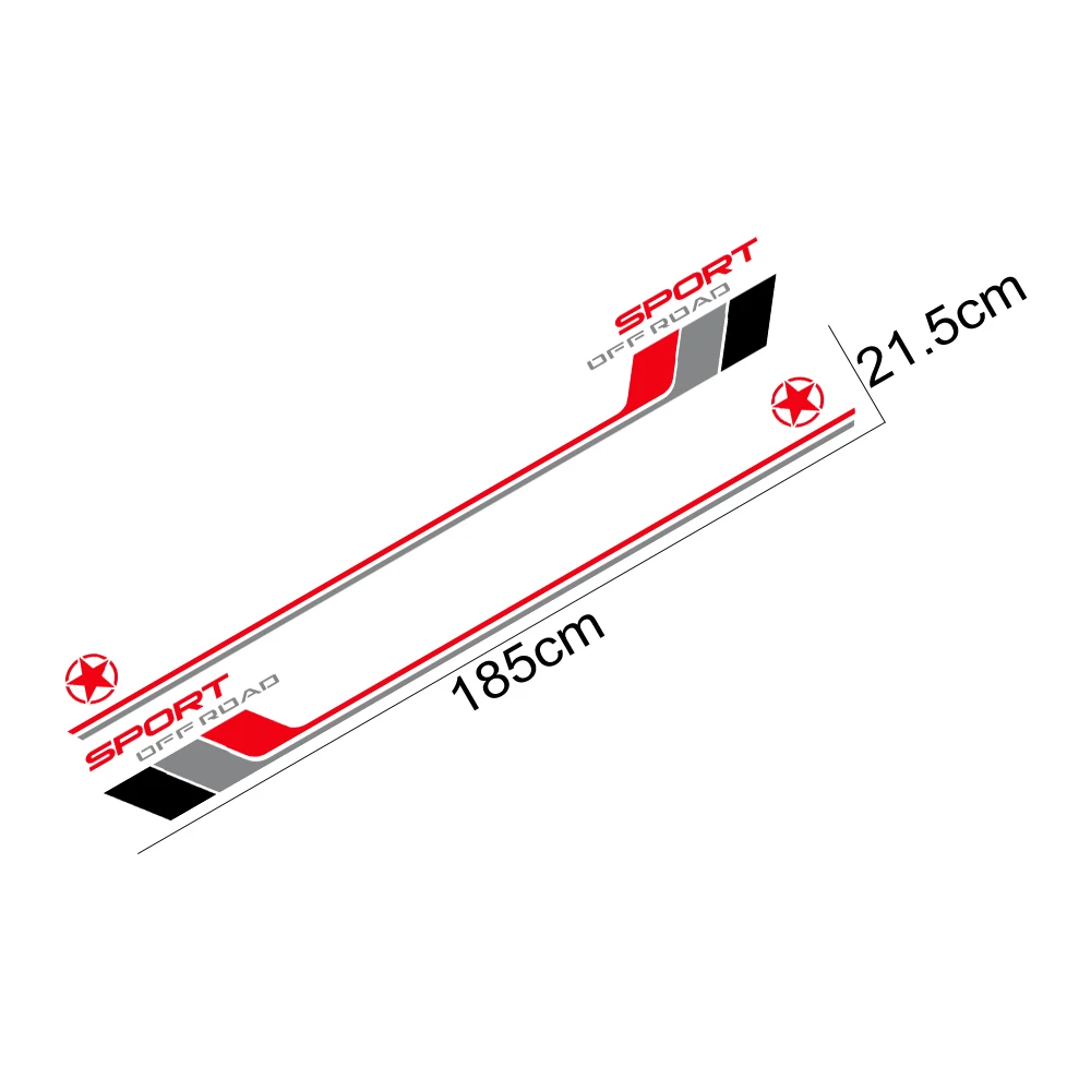 Sporty Off-road Car Side Door Graphics Sticker Decals - Exterior Trim Accessories