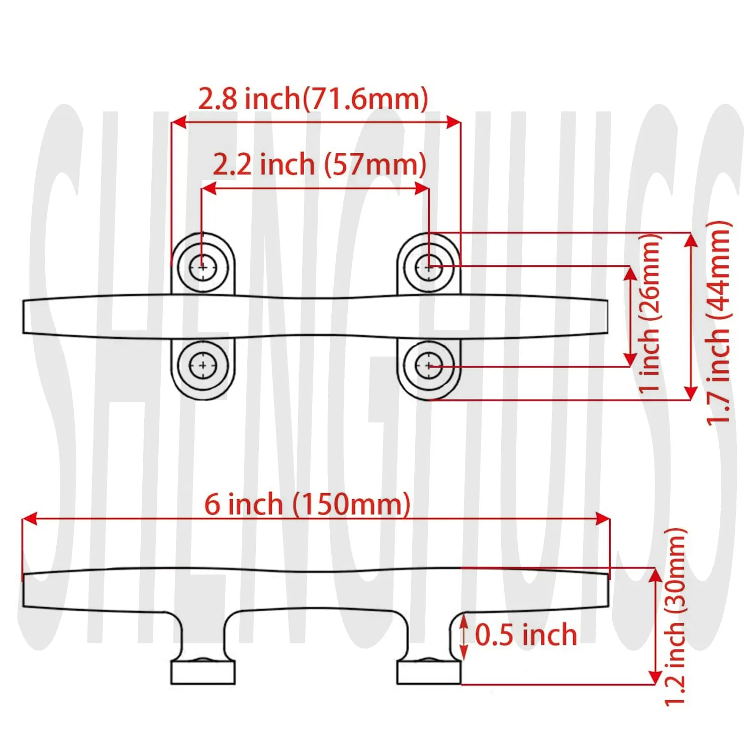 Рисунок 2 - 6 дюймов, нержавеющая сталь 316