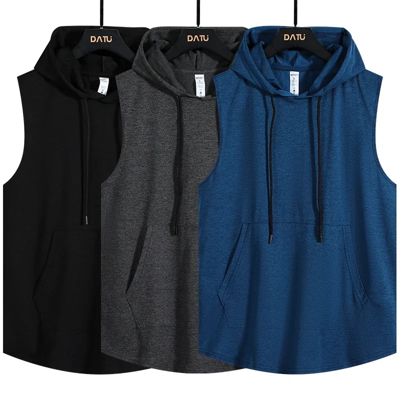 Men Gym Workout Shirts Running Yoga Sports Undershirt Bodybuilding Fitness Singlets Muscle Vest Sleeveless T-shirts Hoodies