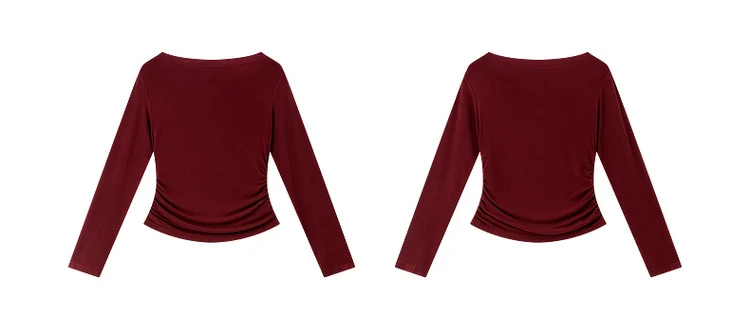 inspirace outfitem úzký top s dlouhým rukávem