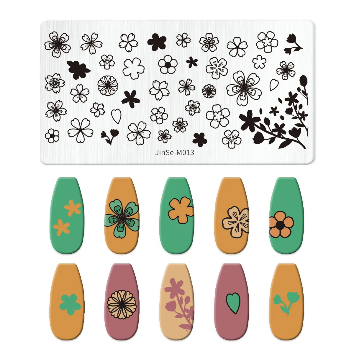 Cartoon Animal Floral Leaves Nail Stamping Plate Image Transfer Template Geometric Flower Stainless Steel Stencil Nail Art Tools 2