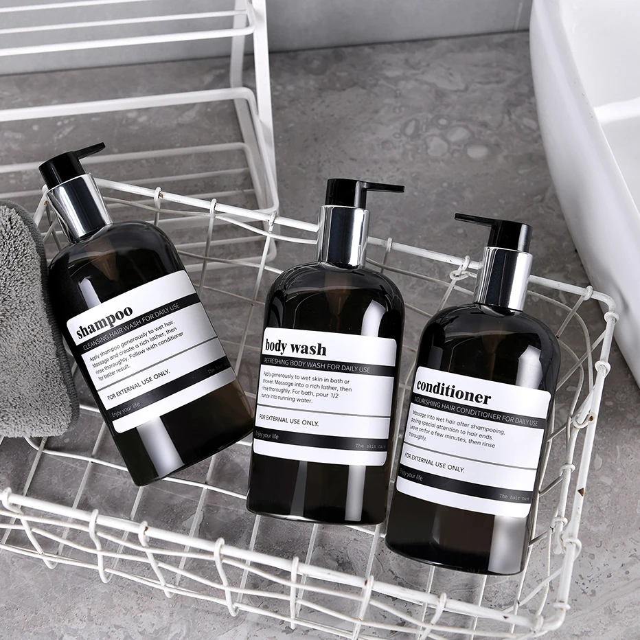 shampoo dispenser refillable bottle refillable plastic bottles soap dispenser bottle Shampoo Conditioner Body Wash Dispenser Bottles for Shower Pump Dispenser Empty Bottle Refillable Bathroom Soap Lotion Container