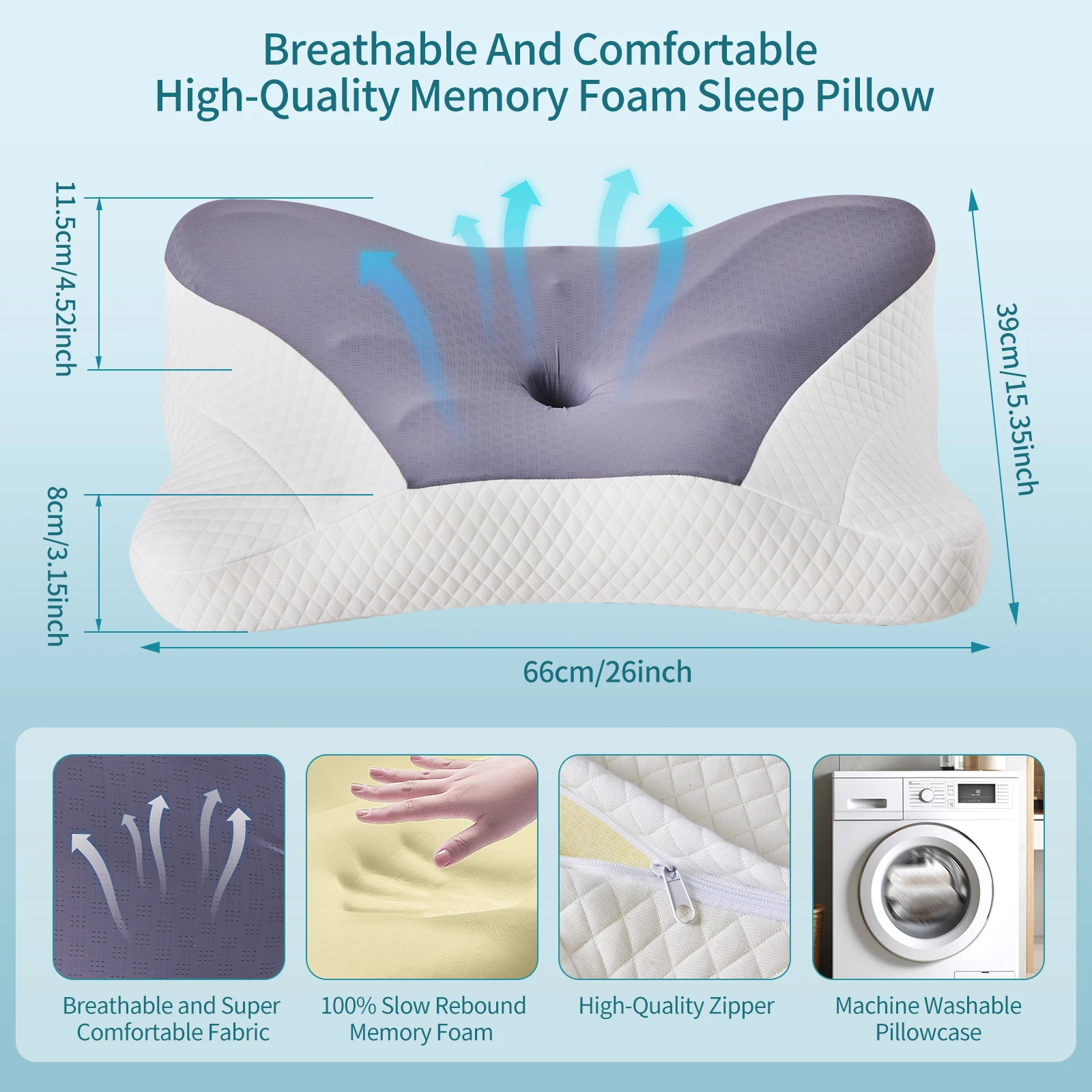 Breathable mesh pillow cover